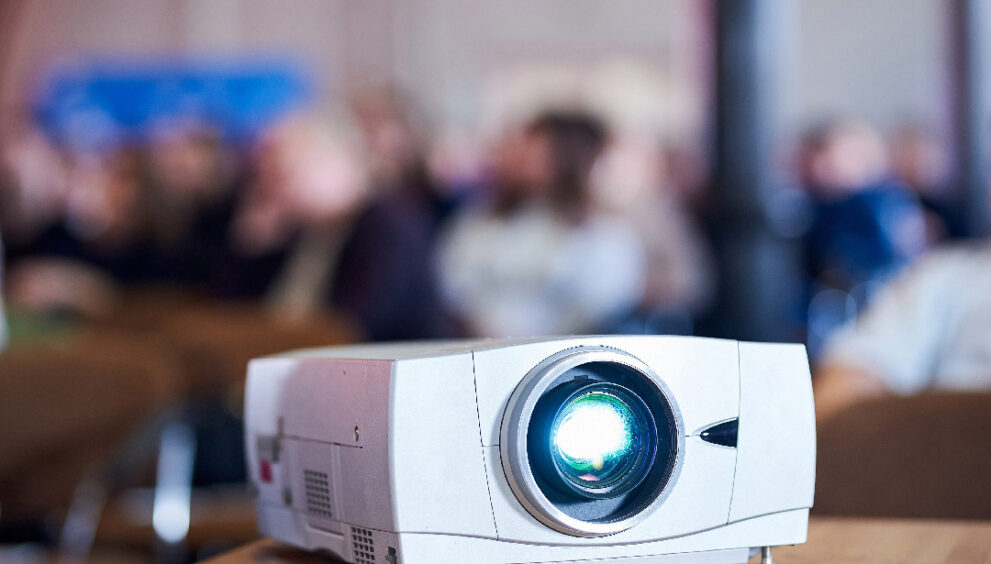 The projector does not display an image