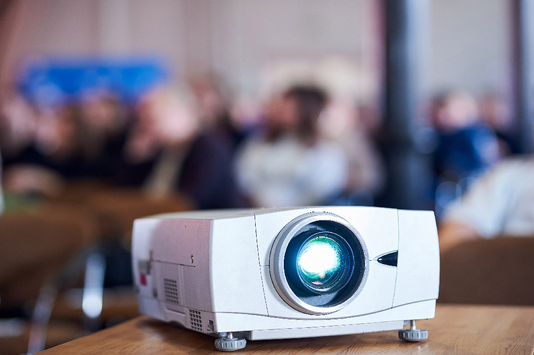 The projector does not display an image